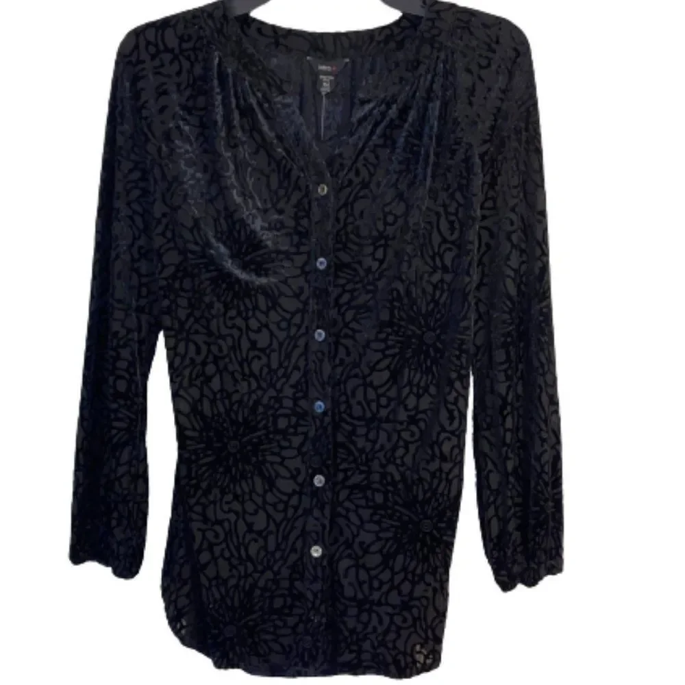 🆕Intro. Stretch Petite Black Top size PM - Picture 3 of 5